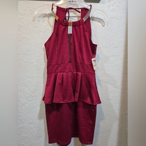 Charlotte Russe Women Dress Burgandy Medium New